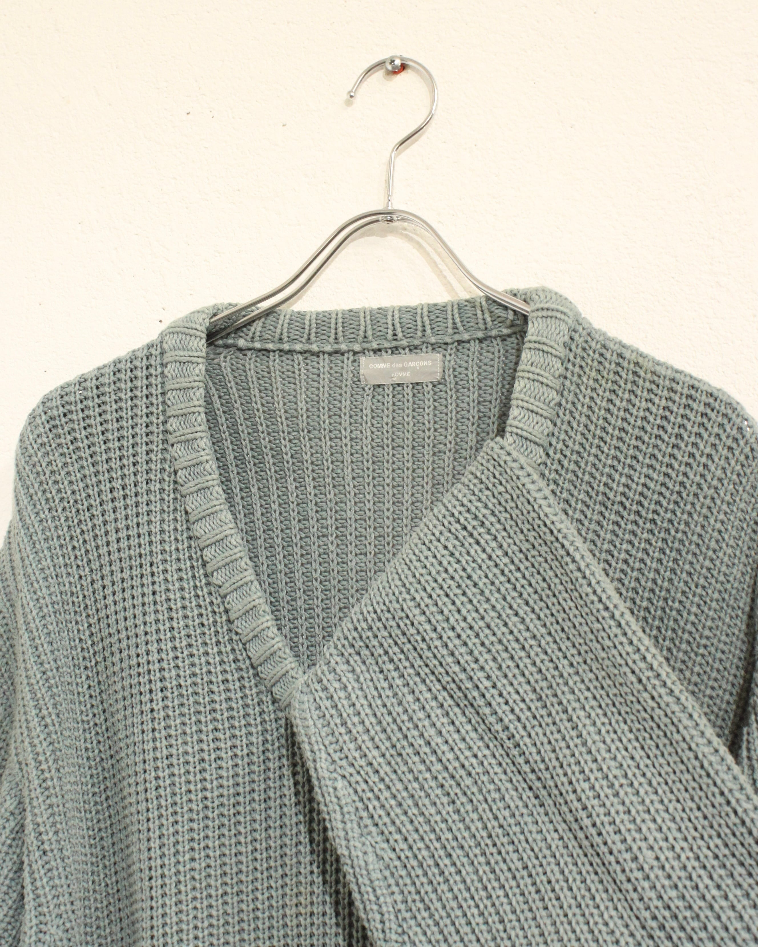 80s（~1988）COMME des GARCONS HOMME V-Neck Cotton Knit | VOLAR