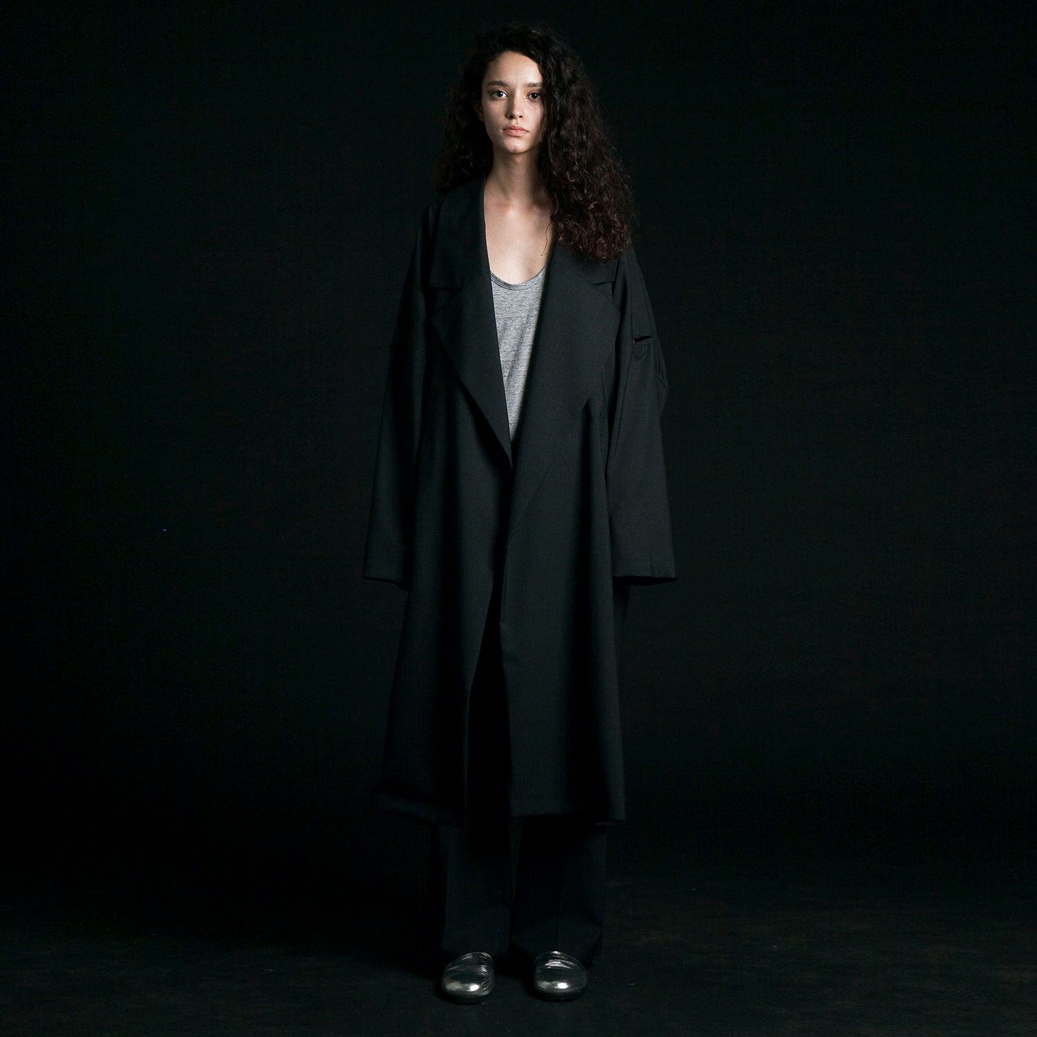 my beautiful landlet worsted wide long coat | IAAAM ONLINE STORE