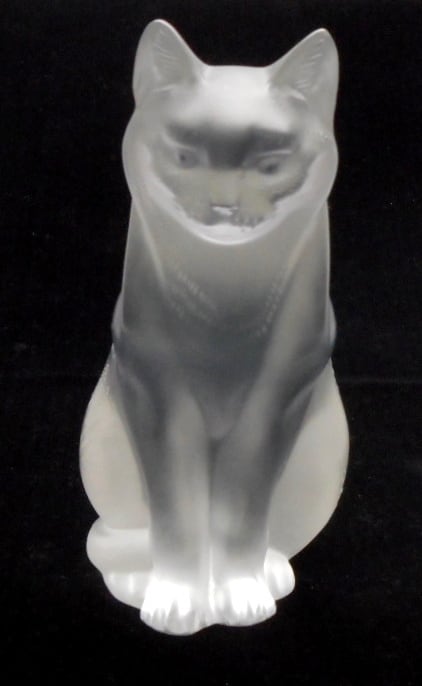ルネ・ラリック 猫フィギュア ネコのオブジェ ”ネコのオブジェ”置物