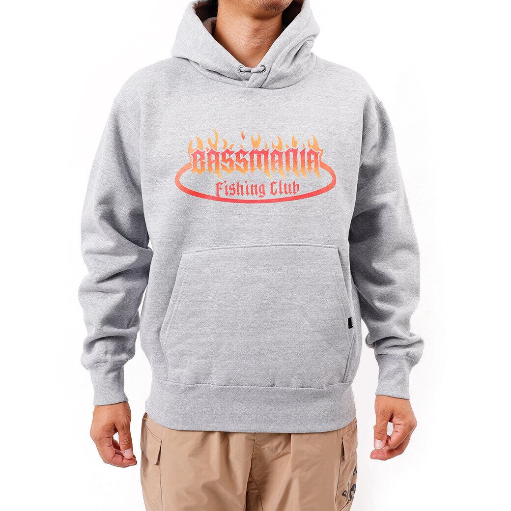 Bassmania アーチロゴ刺繍15.6ozウルトラヘヴィープルオーバー M