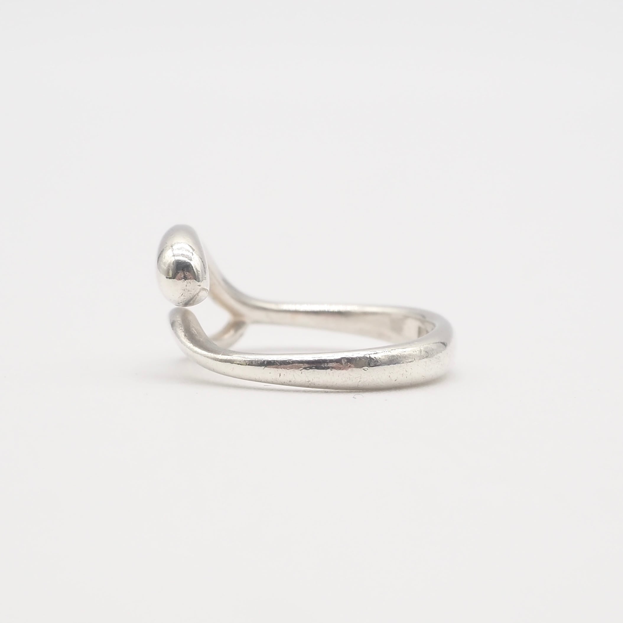 Tiffany&Co. 約9号 ティアドロップ リング シルバー925 ティファニー