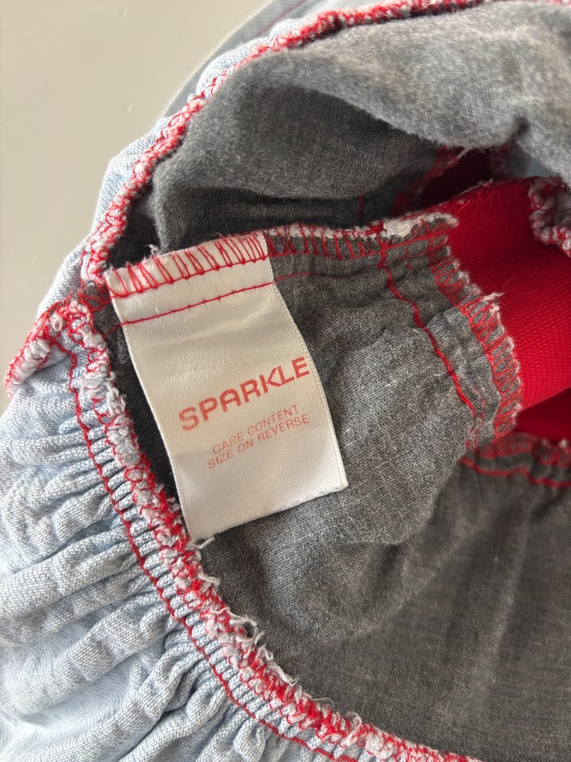 【2-3T相当・vintage】USA製デニムリボンスカート