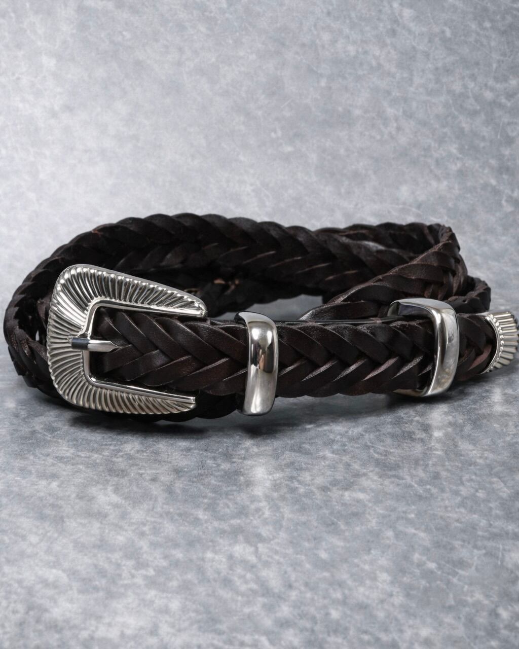 一生相棒】イタリアンレザー編み込みベルト | sommesso