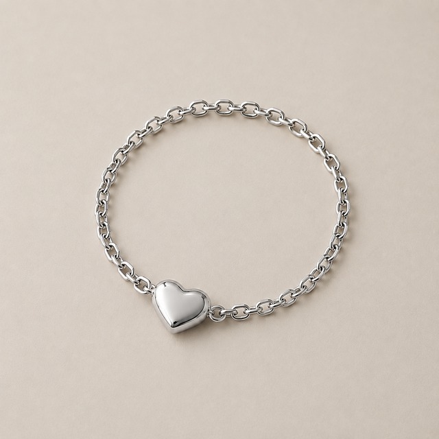 HEART BRACELET SILVER 【WOMANS】