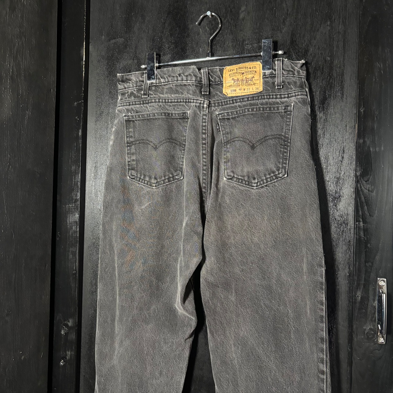 90's USA製 Levi's 550 BLACK denim pants W33　リーバイス　ブラックデニム　パンツ　アメリカ製