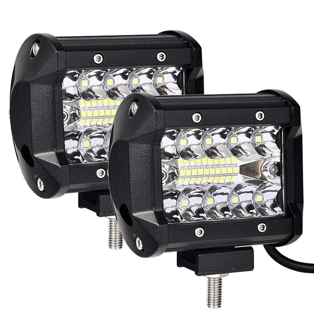 zmart 15W 4インチ LED バー LED ワークライト オフロード ボート カー トラクター トラック 4x4 SUV 12V 24V 定格60W ATV 作業灯 補助灯 集光 拡散 防水仕様 12V ハロゲン代替 フォグランプ 防塵 耐衝撃 明るさ 省電力 IP67 IP68 路肩作業 夜間作業 トラック用品 SUV ATV 建設機械