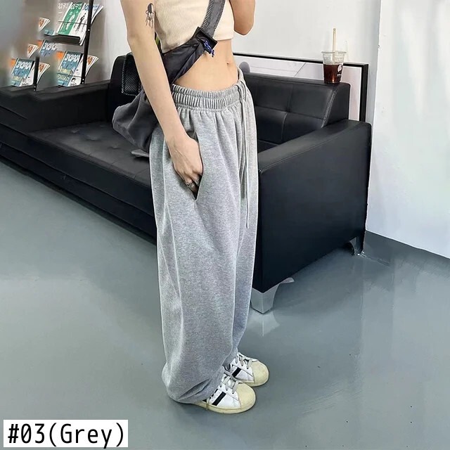 女性の Y2K ヒッピー グリーンだぶだぶのスウェットパンツ Kpop 