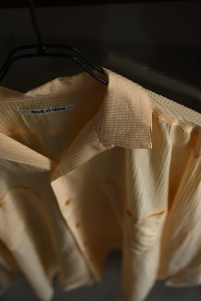 SEVEN BY SEVEN / SHEER OPEN COLLAR SHIRTS L/S (Yellow)