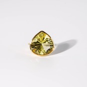 【15号-A】グリーンゴールドレモンクォーツ リング（グラン）