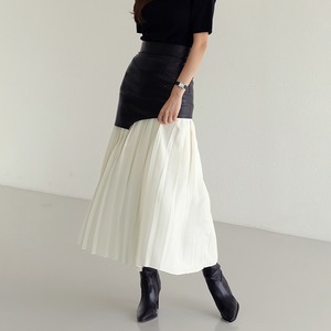 Patchwork High Waist Skirt / パッチワーク ハイ ウエスト スカート