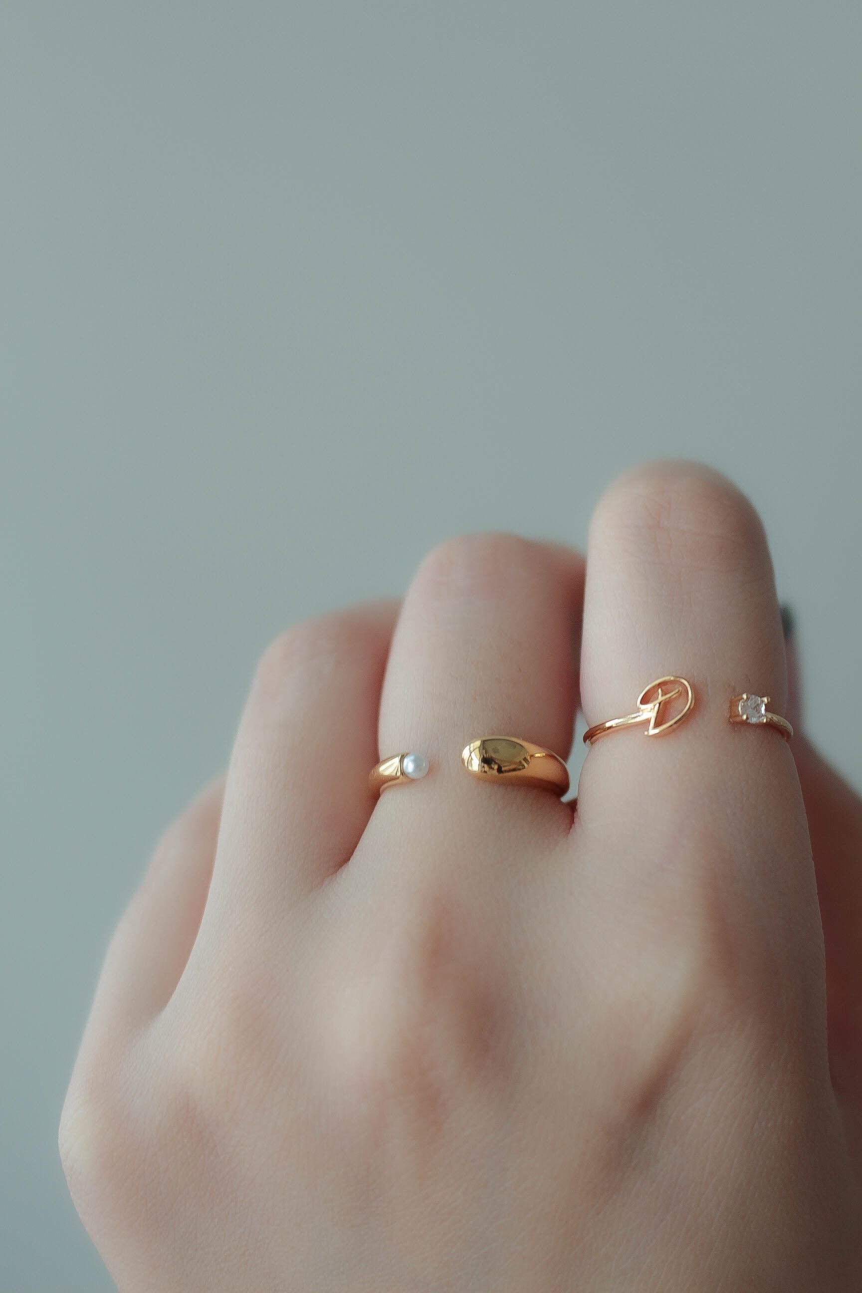 Side Pearl Ring | ebine(エビネ)|金属アレルギー対応アクセサリー