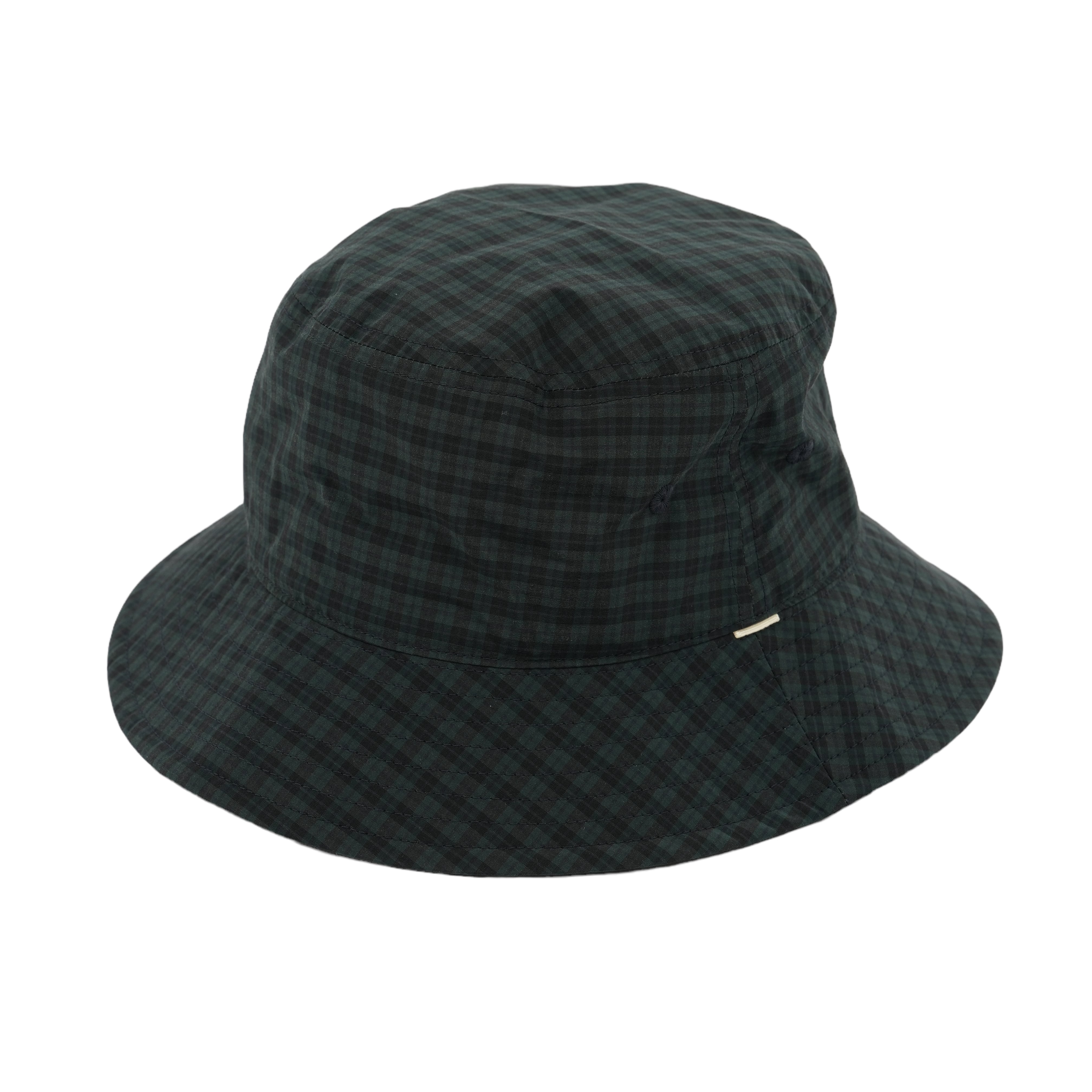 Cotton Nylon Water-Repellent Bucket Hat (check)