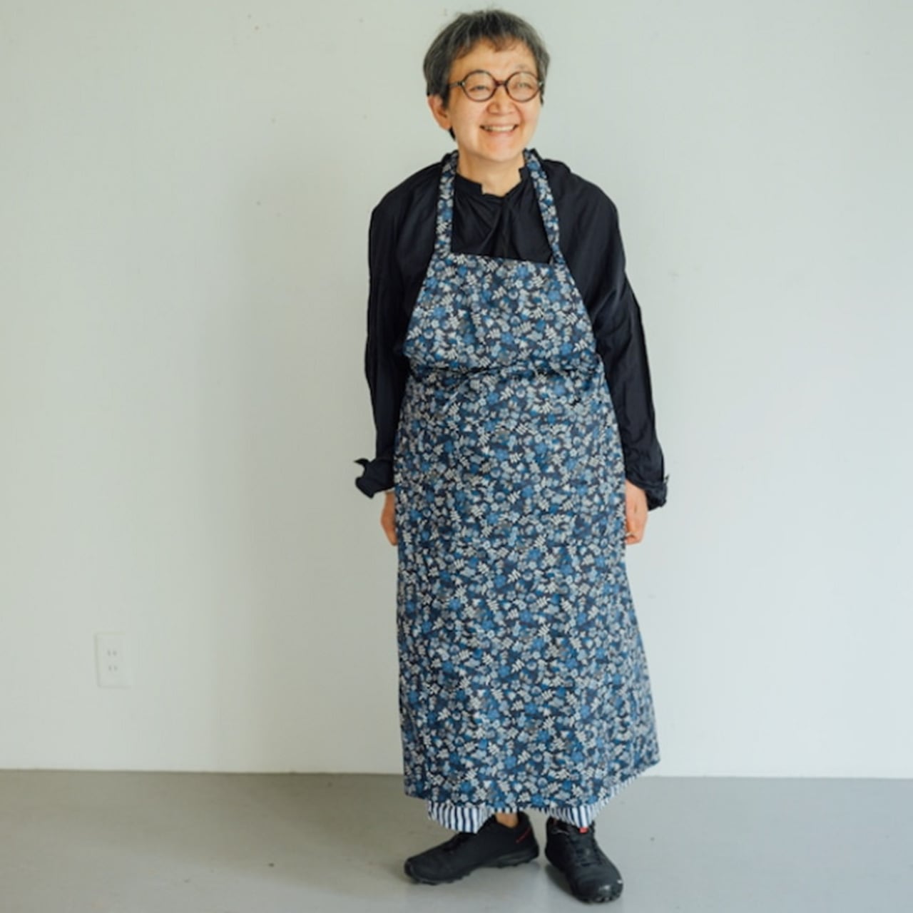SQUARE APRON / LIBERTY Edinum (navy) | エプロン商会