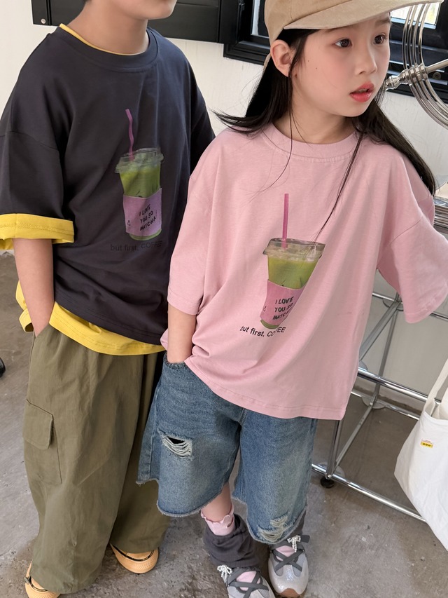 【KID】キウィスムージープリント半袖Tシャツ - 13