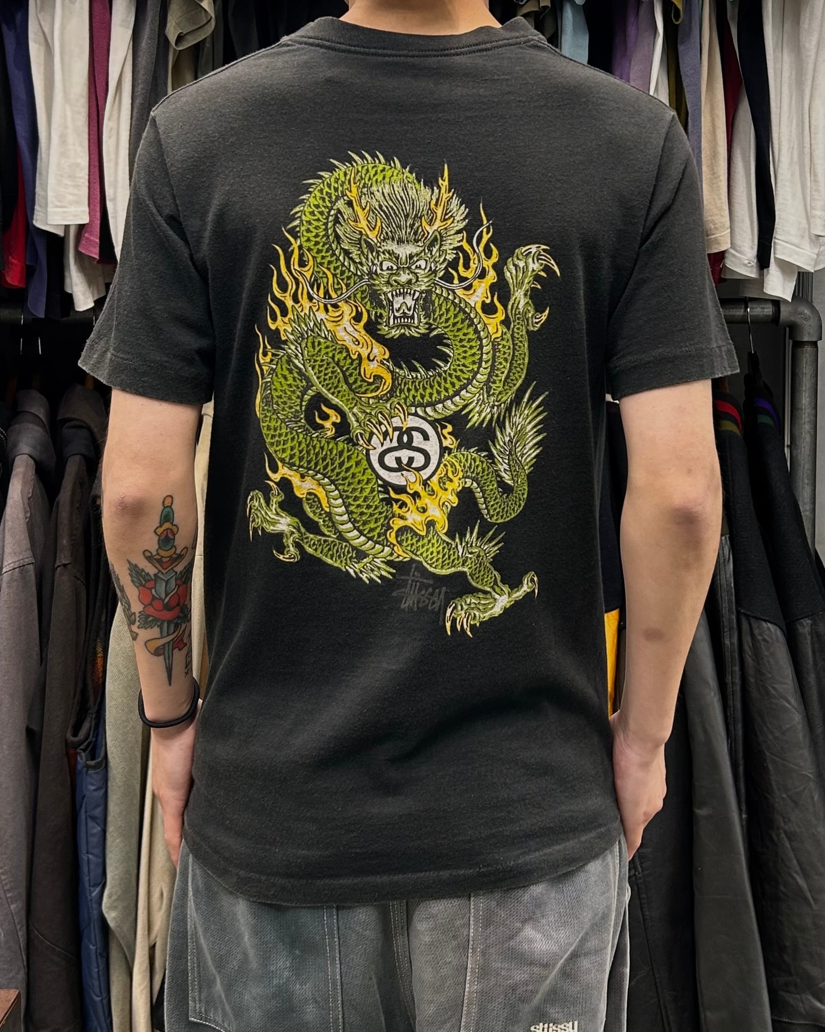 80's~90's old stussy “Surf Skull” Design Tee “黒タグ” “サーフ