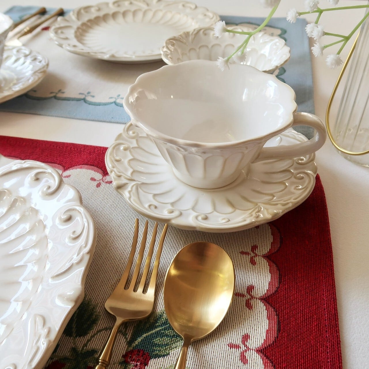 Classical scalloped cup＆saucer / クラシカル スカラップ カップ