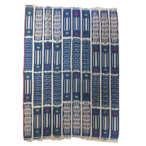 バウレ族の絣染・ヴィンテージクロス baule-46