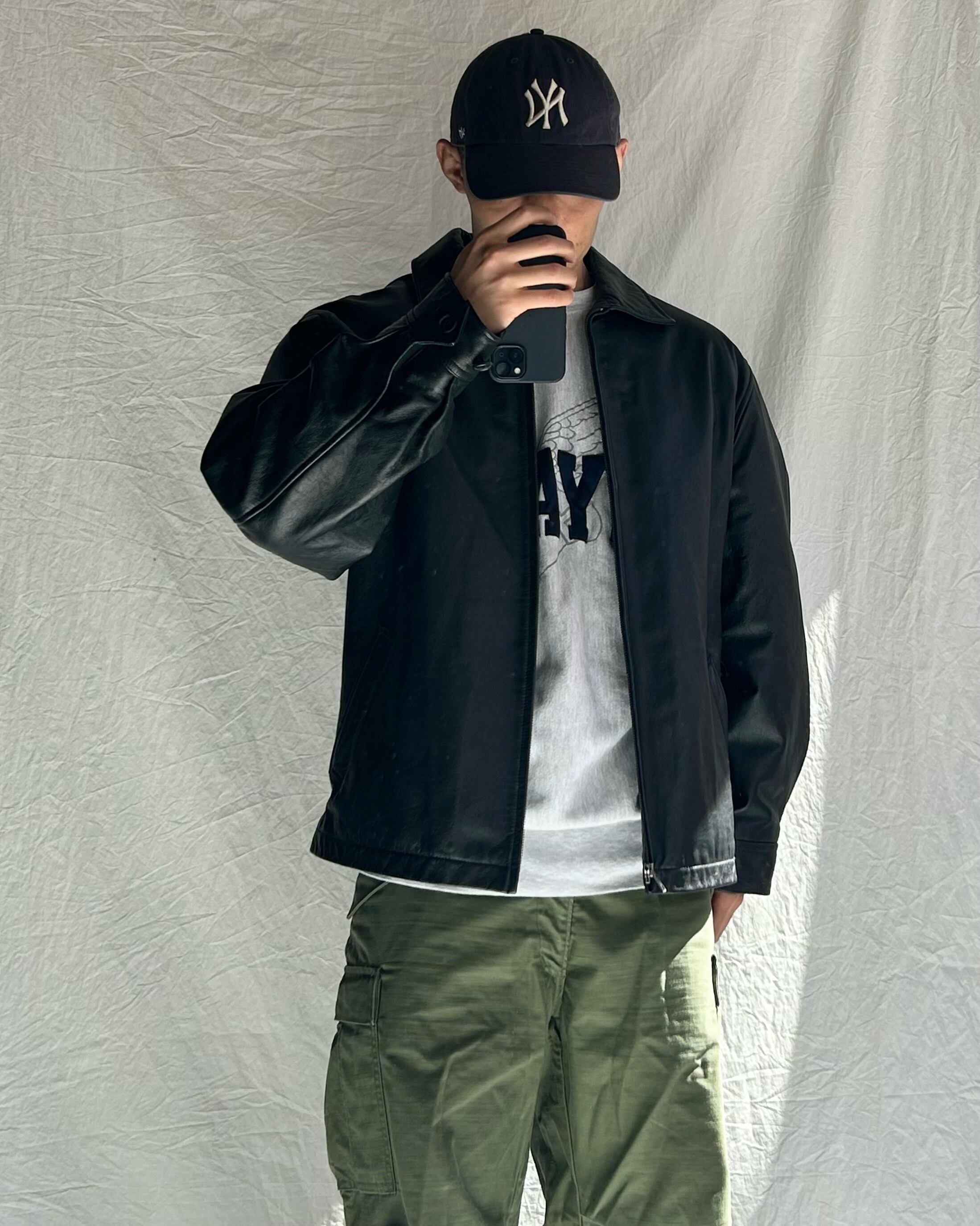 優良皮革 2XL 極美品 OLD GAP レザージャケット オールドギャップ 黒 