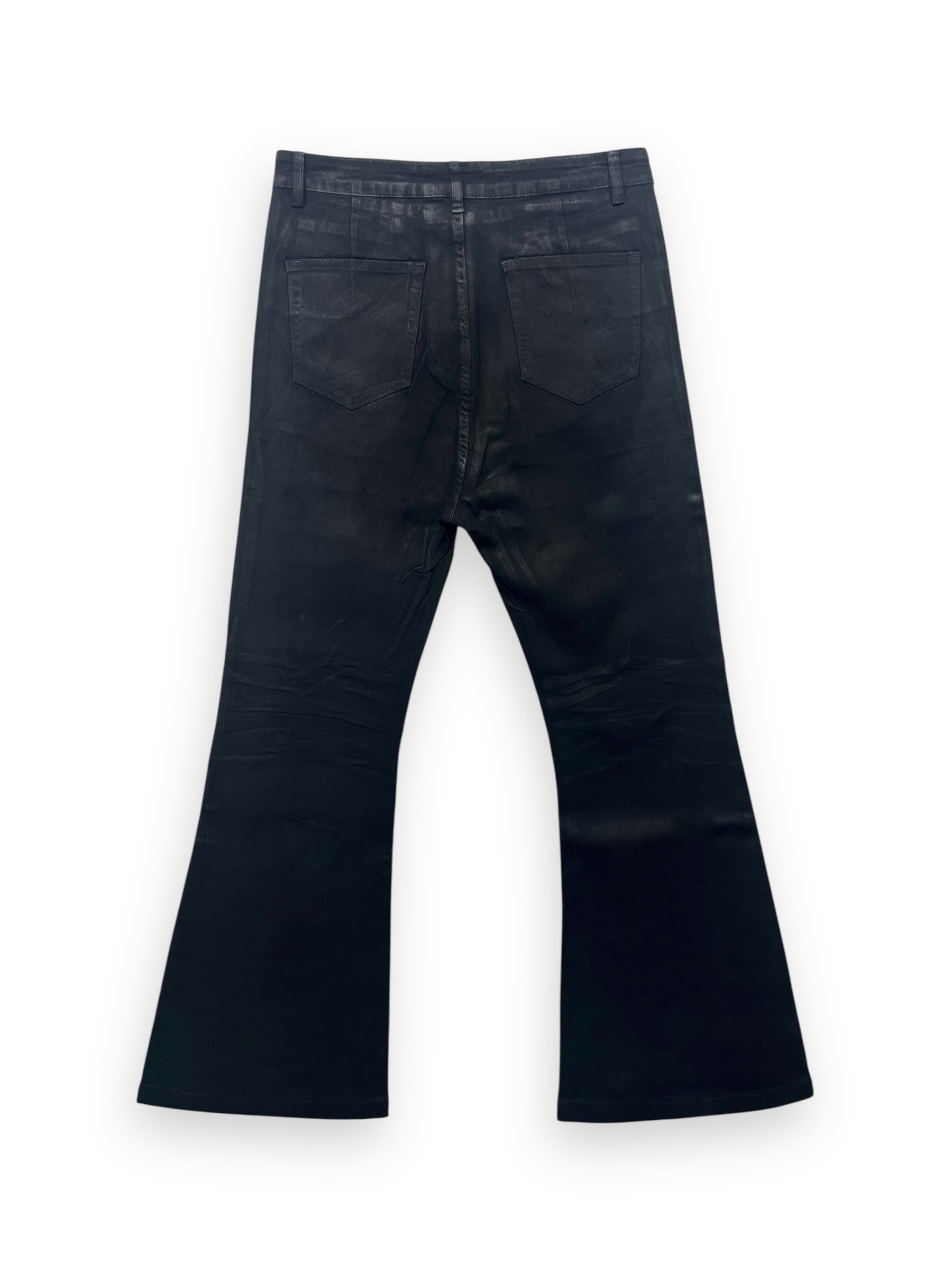 PLANET STUDIO】wax coating flare denim pants | OVERTURE WEB SHOP