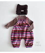 韓国子供服 / 26winter / my bebe / ランランフリースオーバーオール / ベビー / 冬服 *S~M*