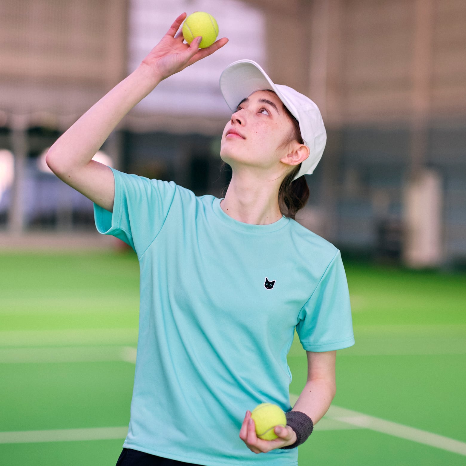 チームGB アンディ・マリー　テニスシャツ 黒猫.ゲームTシャツ_WOMEN(WM-WL)・全50色 | MM20a TENNIS WEAR
