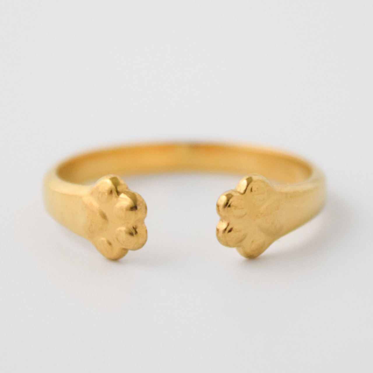 ネコハンドパッドステンレスフリーサイズリングGD