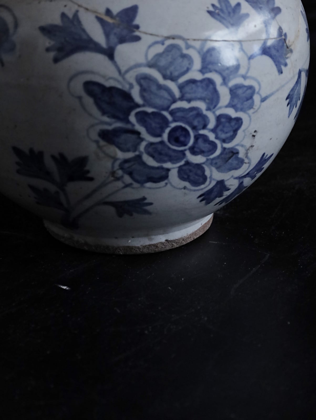 李朝 染付壺 【店頭渡し】 | アルドマ 古道具・古家具・アンティーク