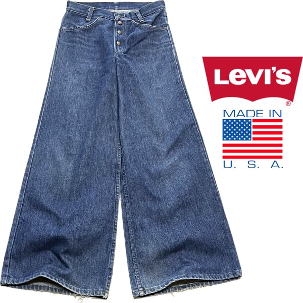 1点物◇USA製リーバイス783ビンテージ80sワイドフレアジーンズ29デニム