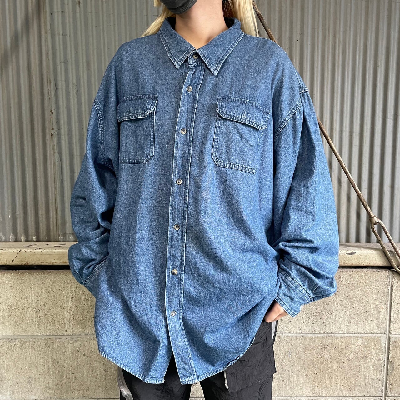 ビッグサイズ Wrangler ラングラー 長袖 デニムシャツ メンズ3XL ...