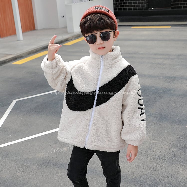 90㎝-150㎝】ボアジャケット ブルゾン 厚手 コート 長袖 全２色 韓国版