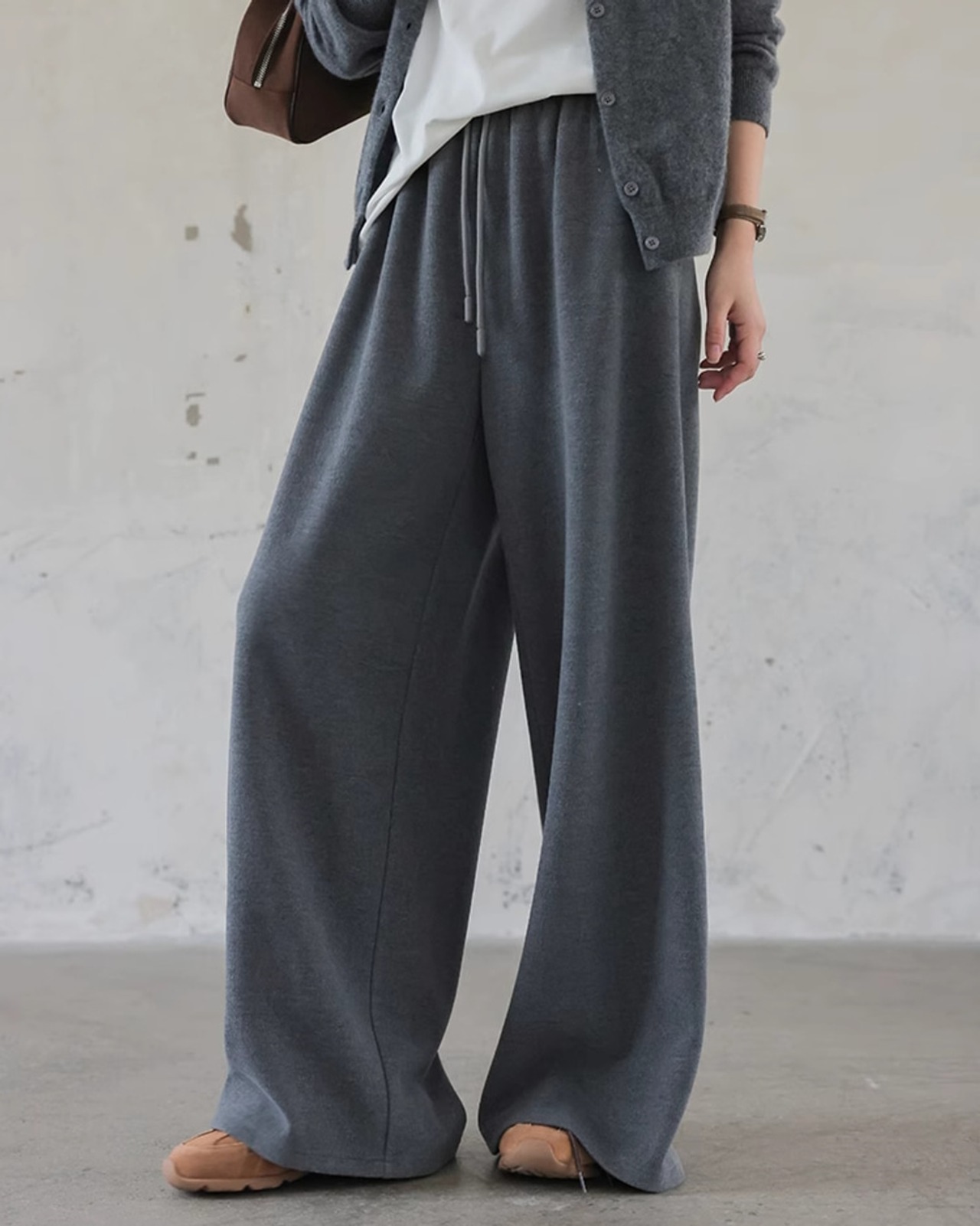 Knit wide easy Pants T20296