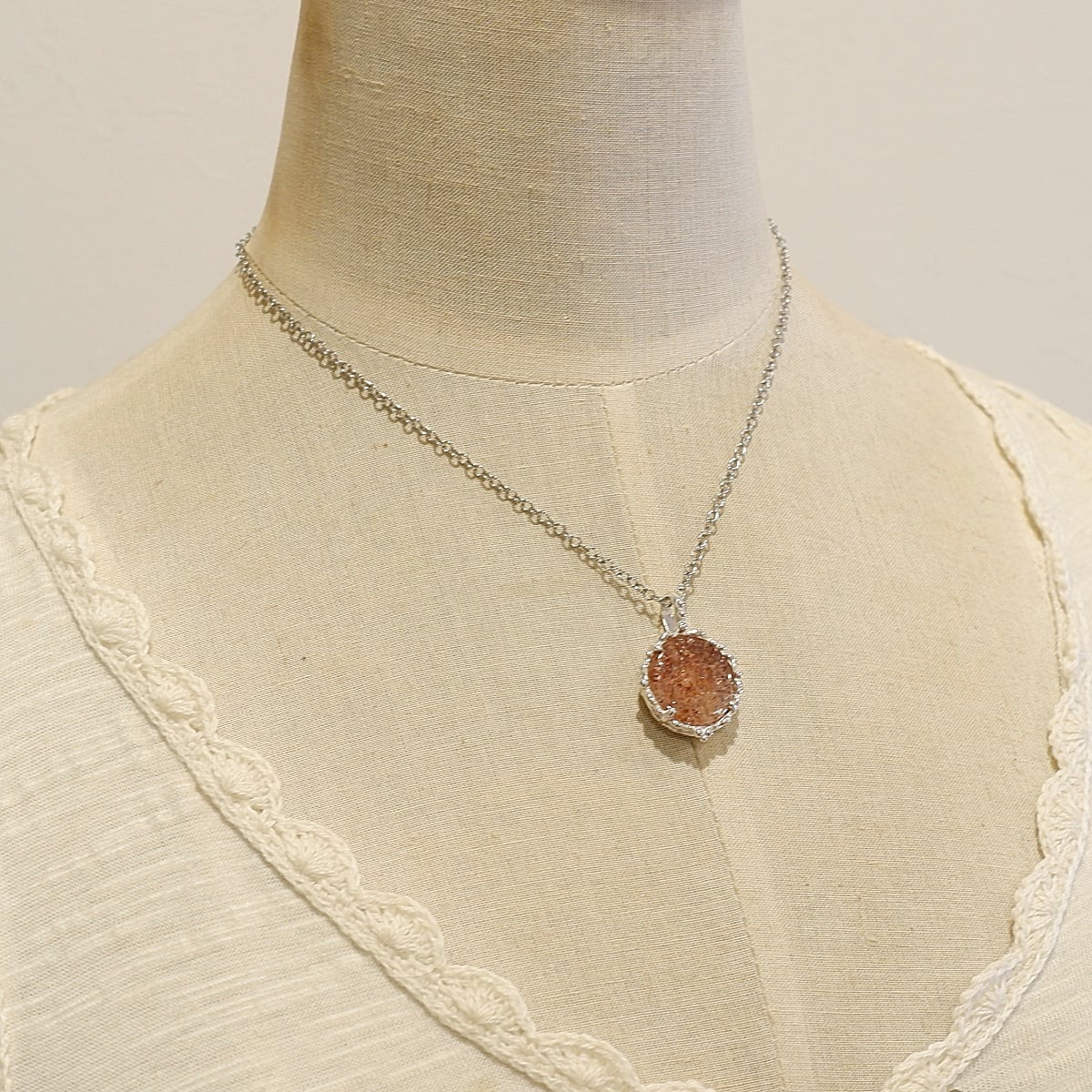 ショコラ奇跡のレインボー!!★オレゴンサンストーン★ペンダントオーダー ショコラ様専用奇跡のレインボー!!☆オレゴンサンストーン☆ペンダント