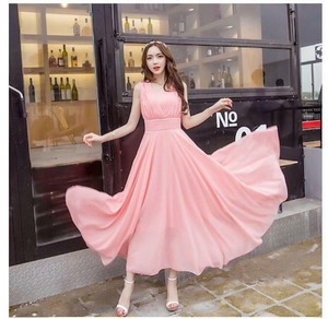 ★★送料無料★9号☆ノースリ－ブマキシ丈ワンピ－ス(OPN3339)