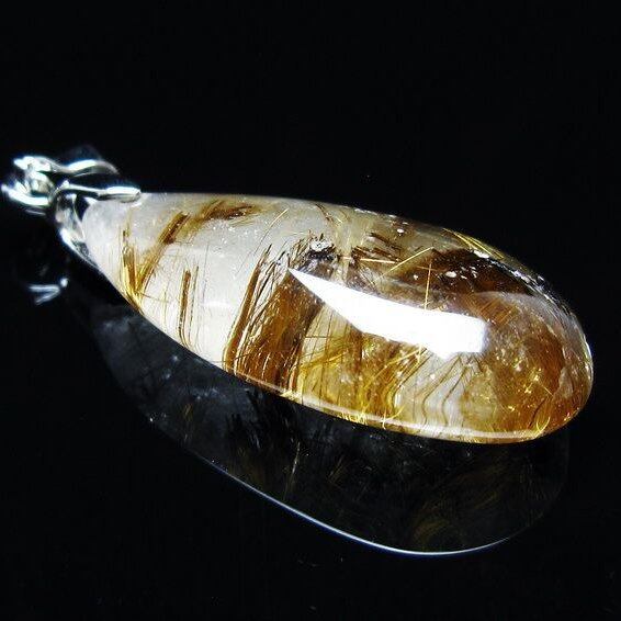 タイチンルチルクォーツ ペンダント ルチルクォーツ ペンダントトップ 一点物 メール便可 [M便 1/20] 112-13320