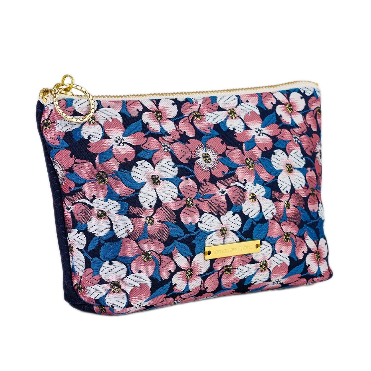 西陣織ポーチL HANAMIZUKI / NPL13 | Tomorrow Fabric