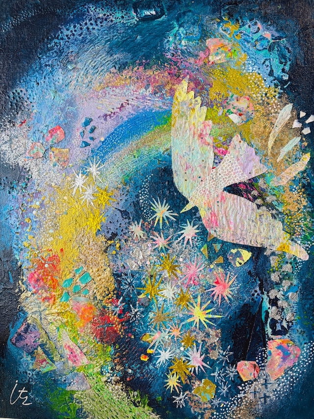 原画F６サイズ【ひらめきは流れ星】