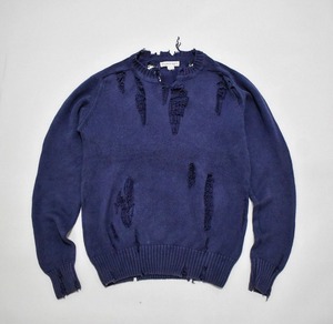 damaged cotton knit sweater