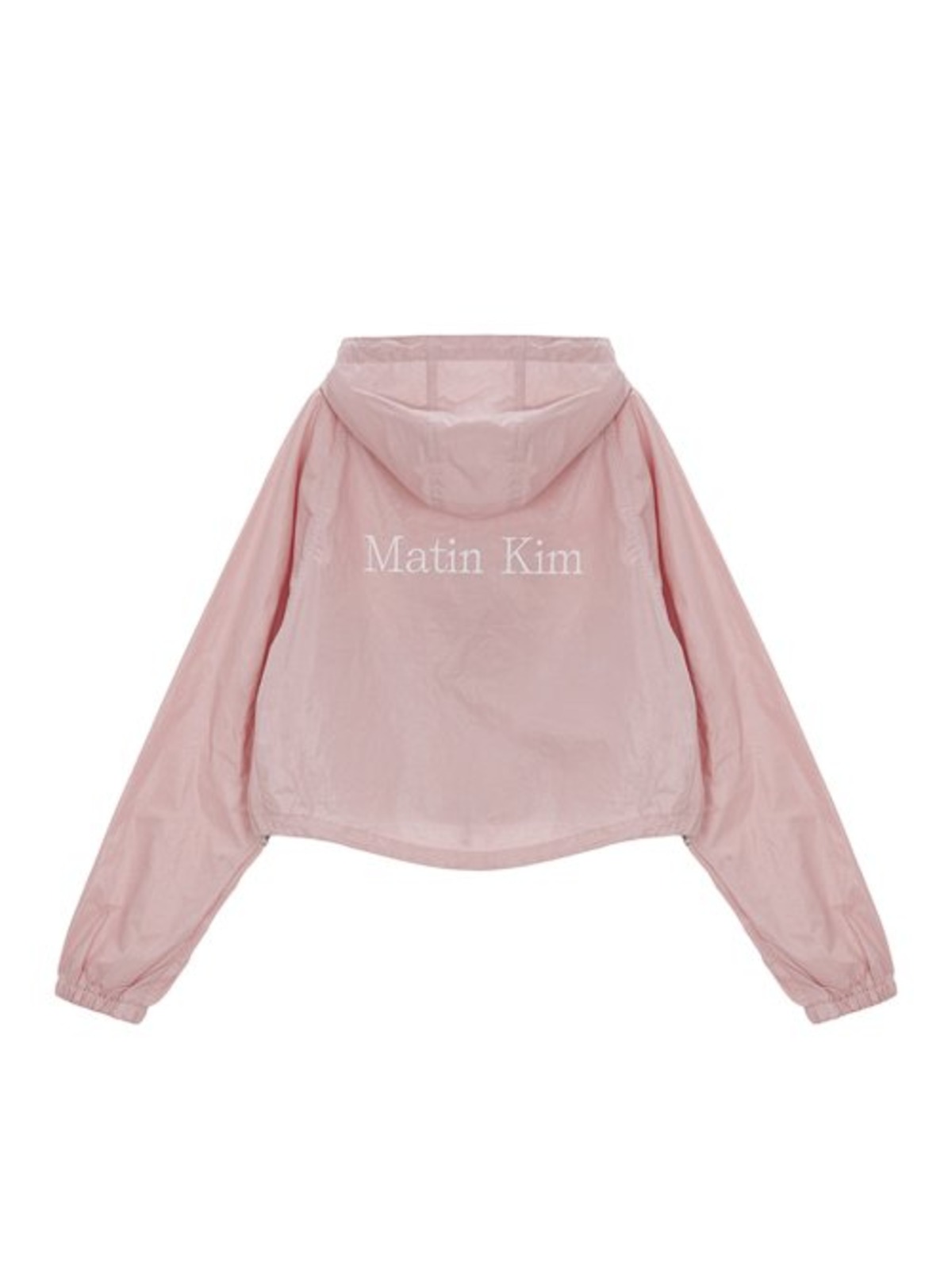 MATIN KIM] MATIN CROP HOODY COATING JUMPER IN PINK | もごつ