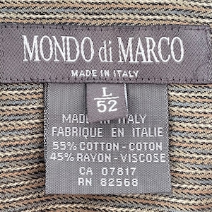 【MONDO di MARCO】イタリア製 長袖シャツ ストライプ 柄シャツ 柄物 ボタンダウン EU古着 ヨーロッパ古着