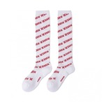 Diagonal logo repeat Knee socks [サイズ: F (AGCUWSC06REF)] [カラー: RED]