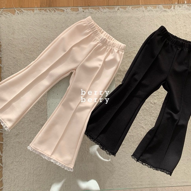«予約»«ジュニアサイズあり»«berry berry» マローンフレアパンツ 2colors