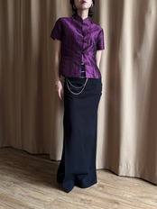 luminous purple sculptural china shirt-5267-6