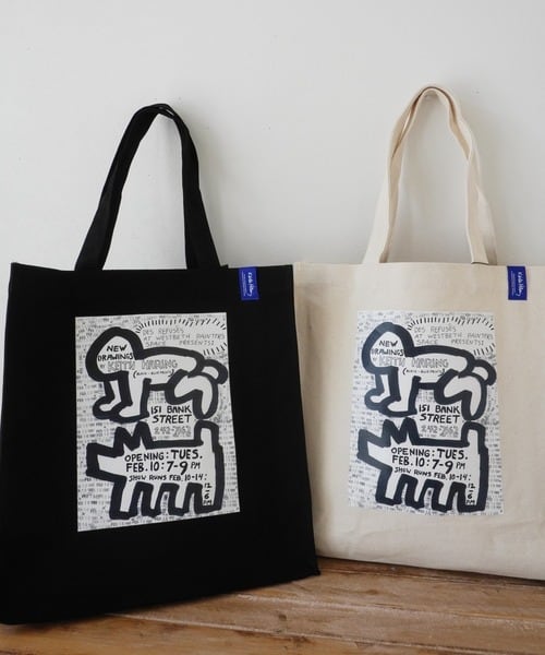 Keith Haring(キースヘリング) アートプリント トートバッグ Keith Haring(キースヘリング) アートプリント トートバッグ
