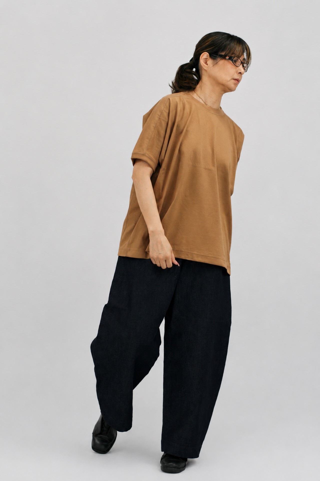 【ASEEDONCLÖUD】 Kafusho T-shirt / Ivory・Brown