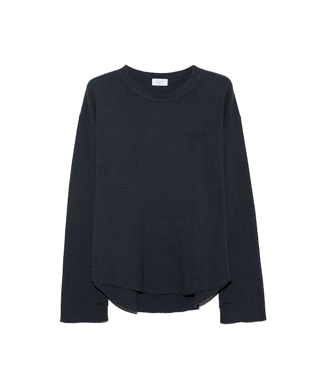 UNUSED / US2550 LONG-SLEEVE WAFFLE T-SHIRT(INK BLACK)