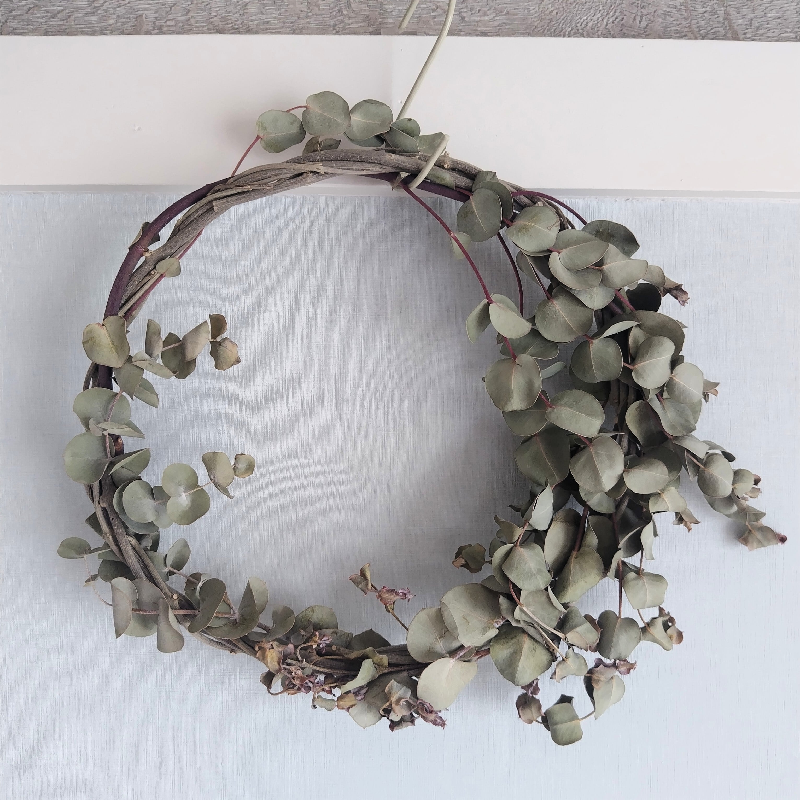 Φ32cm】Olive+Eucalyptus wreath / オリーブ枝とユーカリのナチュラル