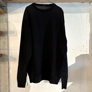 COMOLI(コモリ) / ウールクルーネックニット-CHARCOAL-(E03-06004)