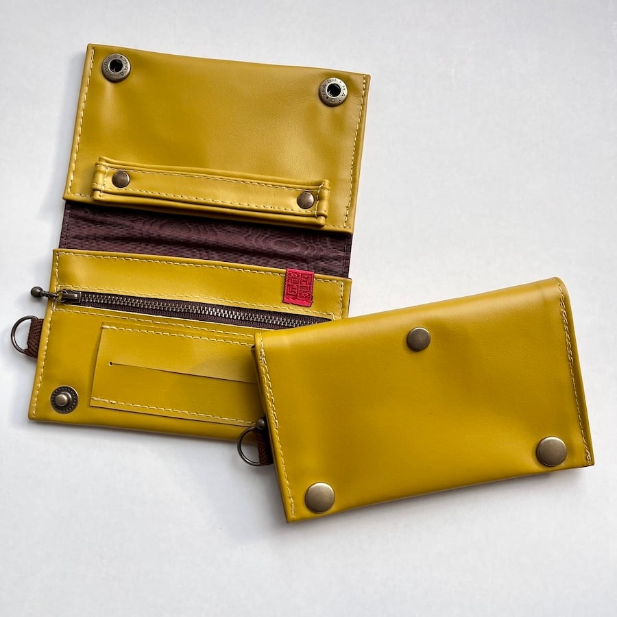 二つ折り - leather 革 [巻きタバコケース] YEL / ELITE | 惡匠SHOP