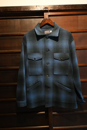 1960's vintage pendleton ombre shadow plaid wool jacket 0501