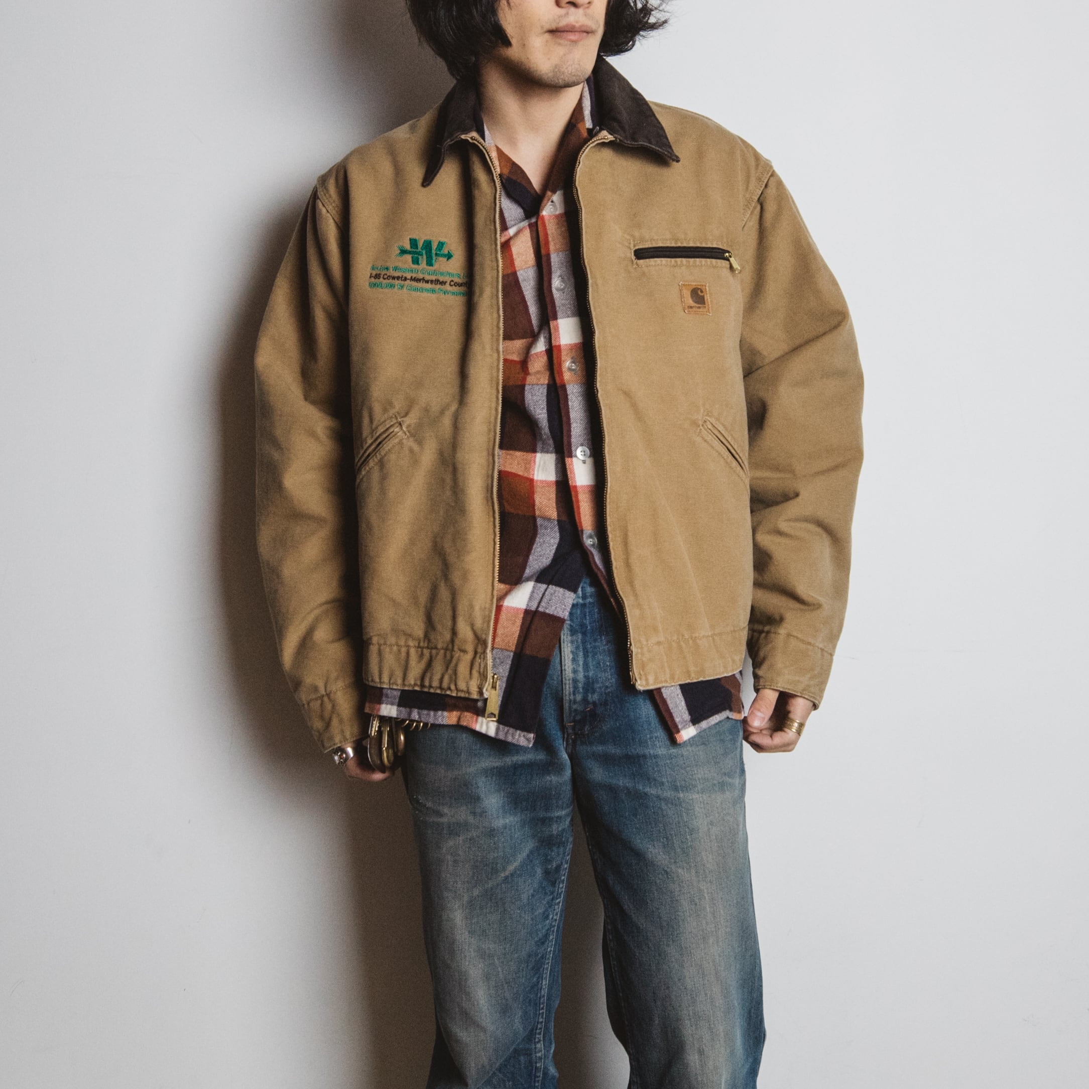 希少カラー Carhartt デトロイトジャケット BRN ブラウン